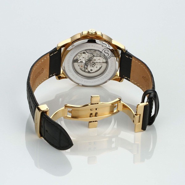 Đồng Hồ Nam SRWATCH Automatic Open Heart SG8872.4602RNT mặt kính và nắp sau được làm