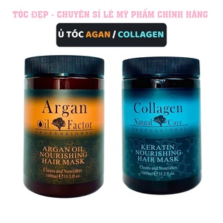 Kem hấp tóc, ủ tóc keratin collagen natural care 1000ml - siêu mềm mượt, phục hồi tóc hư tổn, thơm lâu