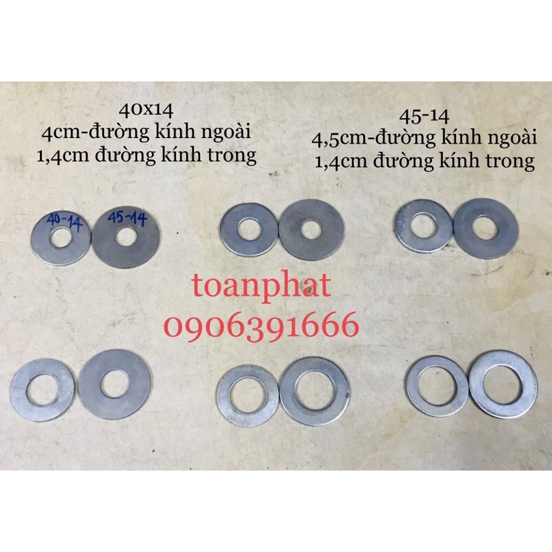 Vòng đệm tròn, Long đen size M14-M16-M18-M20-M22-M26 | Long đền dày