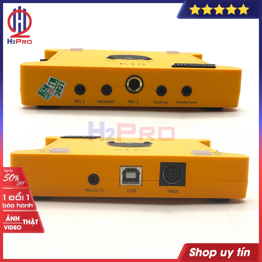 Soundcard livestream XOX K10 10th H2Pro cao cấp thu âm chuyên nghiệp-phiên bản Tiếng Anh, Soundcard thu âm XOX K10