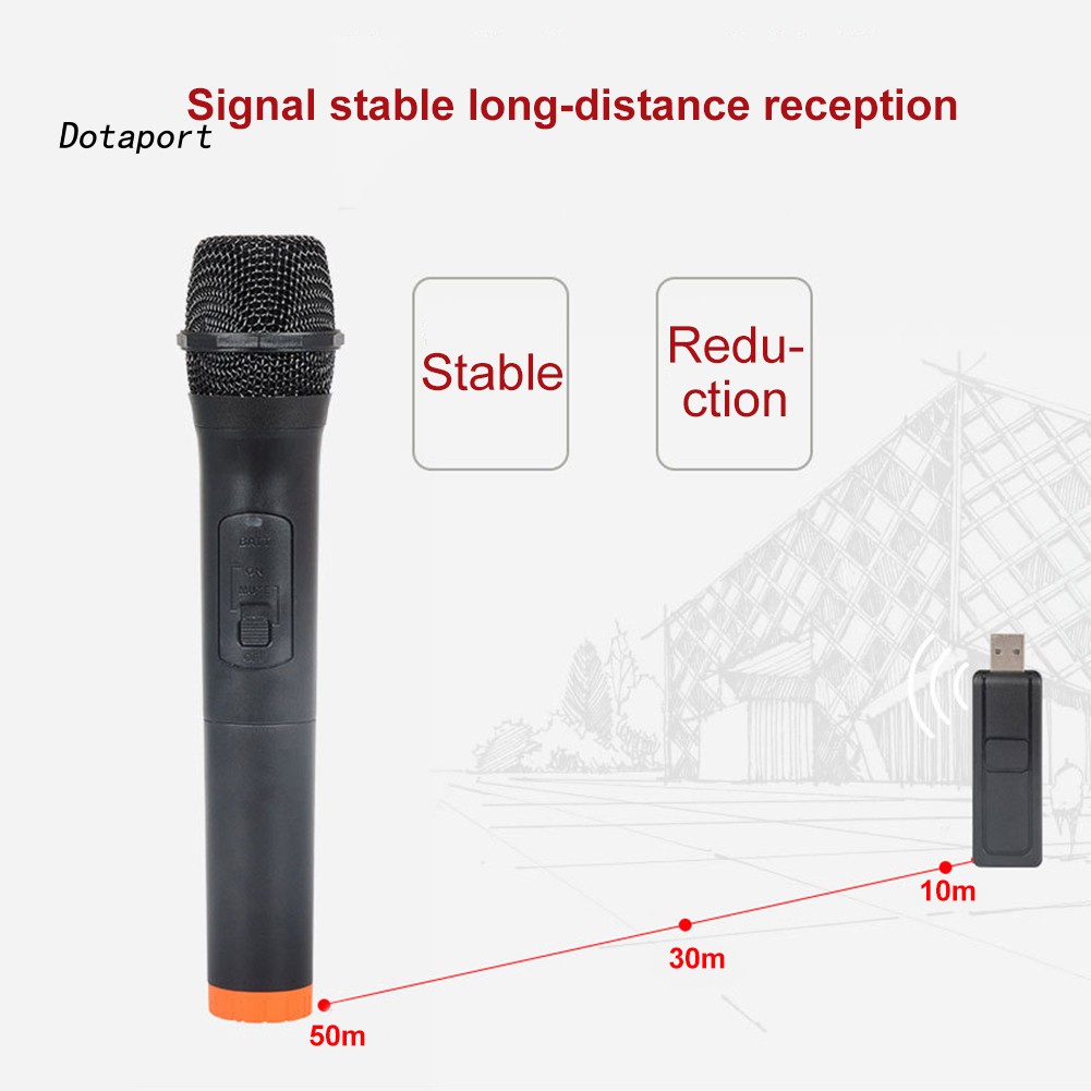 [Có Sẵn!!!] [Có Sẵn!!!] Micro Cầm Tay Không Dây UHF 3.5mm 6.35mm