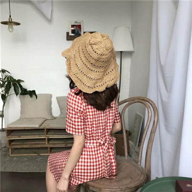 VÁY KẺ CARO ĐỎ SIÊU SANG