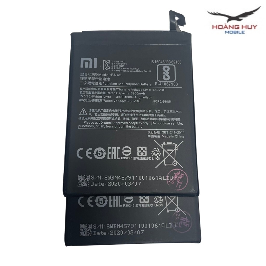 Pin Xiaomi Redmi Note 5 / Note 5 Pro / Mã Pin BN45 Dung Lượng 4000mAh Hàng Zin Nhập Khẩu Bảo Hành 6 Tháng 1 Đổi 1