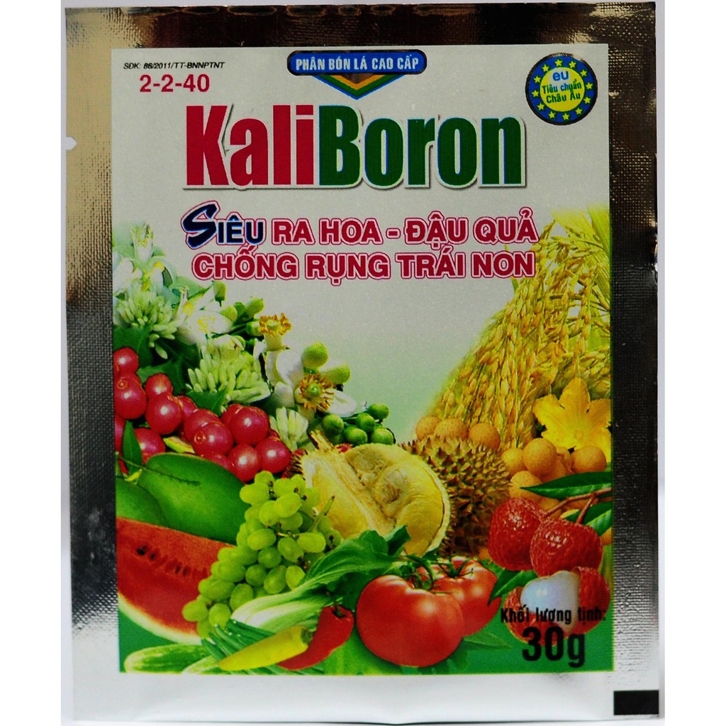 Phân bón lá cao cấp kaliboron 2-2-40 (30g/gói)