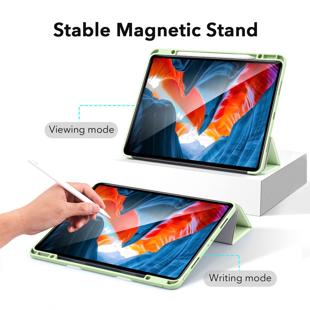Bao Da ESR Tpu Mềm Ở Mặt Lưng Có Giá Đỡ Apple Pencil Tự Thức Ngủ Nhiều Góc Xem Cho Ipad Pro 11 /12.9(2021)