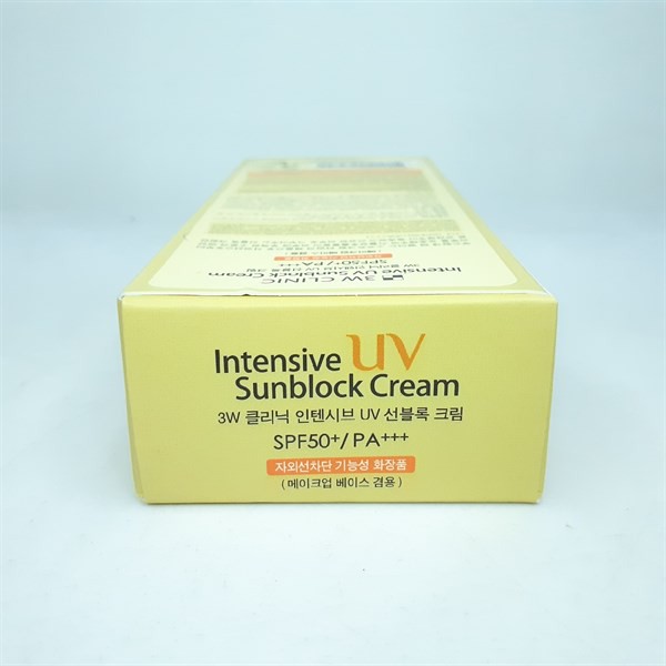 Kem chống nắng 3W Clinic Intensive UV Sunblock Cream SPF50+/PA+++ 75ml