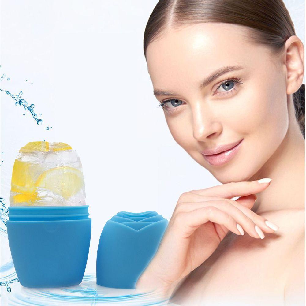 MAURICE Ice Face Roller Reusable Freezable Facial Icing Tool Skin Care Tool Lifting Contour Cooling Face Contour Globes Women Gifts Silicone Ice Cube Mold