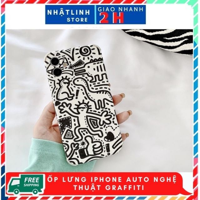 Ốp lưng iphone Auto Nghệ Thuật graffiti  Thích hợp iphone 11,12 pro max,12,12 pro,11 pro max,11 pro,7 plus,7,xs max,8g,