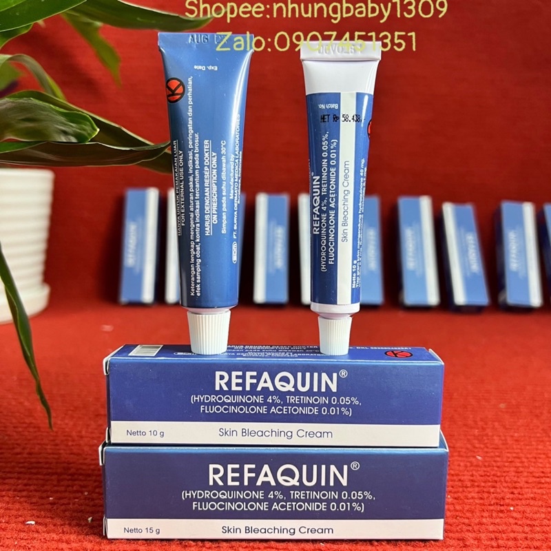 Kem Refaquin Hydroquinone 4% Tretinoin 0,05 % trắng các hắc sắc tố trên da.