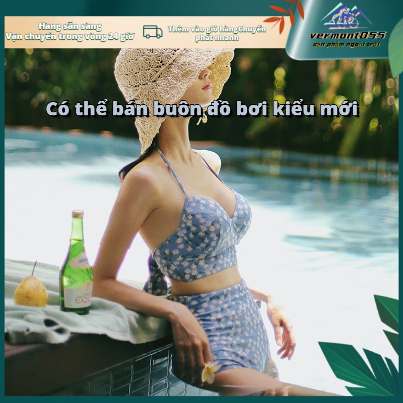 Có thể bán buôn Phụ nữ hai dây Bikini bikini eo cao Bộ mảnh đi tắm đồ thời trang cho mùa hè Lướt sóng thể thao trên bãi biển Vermont055 Hàng giao ngay