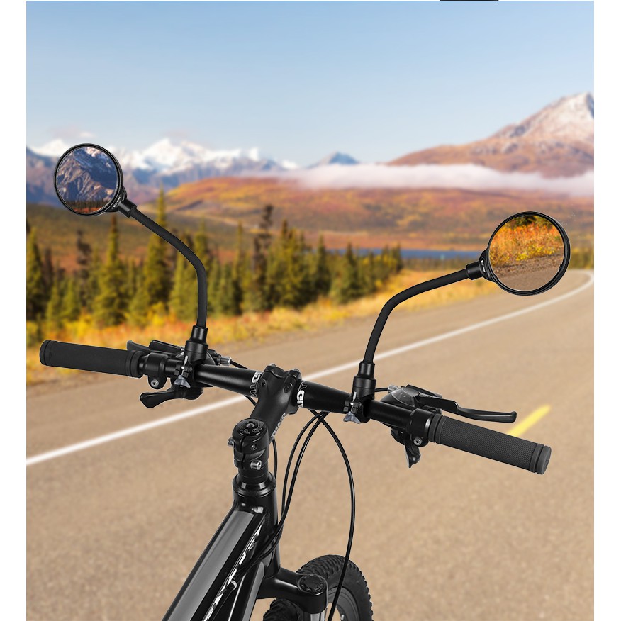 Kính chiếu hậu WEST BIKING gắn tay cầm xe đạp linh hoạt có thể điều chỉnh (1 cái)