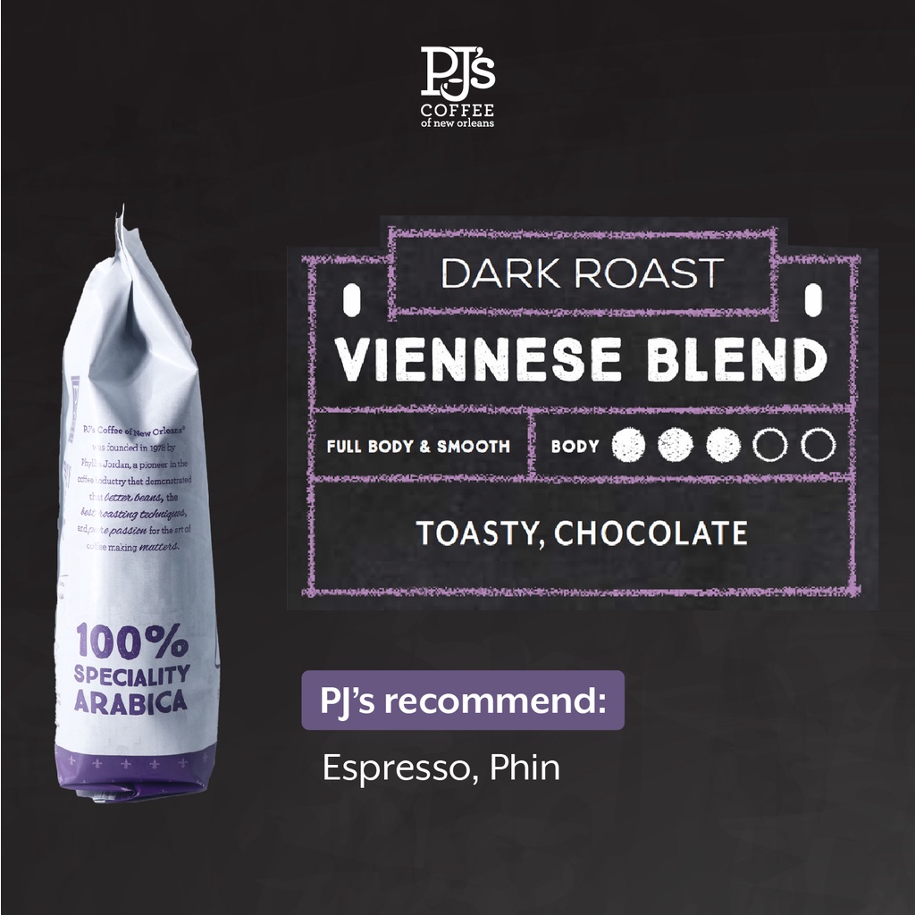 Cà Phê Arabica PJ’s Coffee Viennese Blend Rang Đậm – 454g