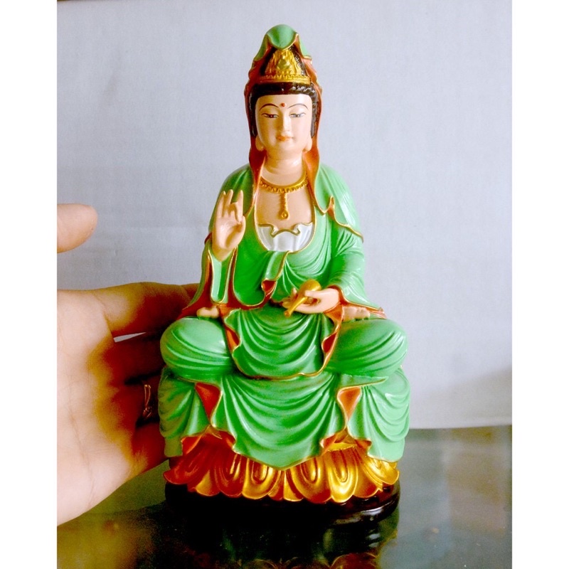 Tượng ngài quan thế âm Bồ tát ngồi cao 18cm