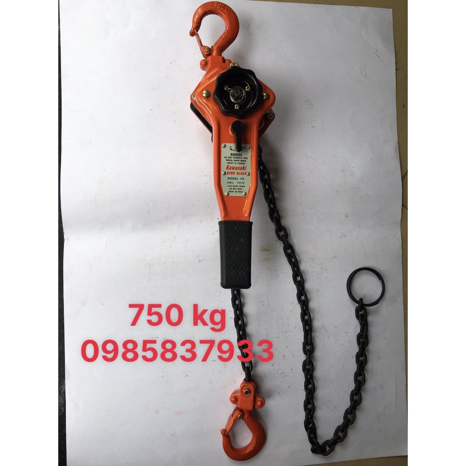 Palang lắc tay 0.75 tấn Kawasaki Nhật tại Máy cầm tay NTT bảo hành dùng để nâng hạ các thiết bị nặng một cách đơn giản