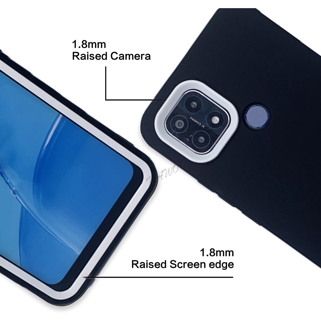 Ốp điện thoại TPU mềm chống sốc 3 trong 1 cho Oppo A15 A15S A52 A72 A92 A33 A53 2020 A54 A16 Realme C21