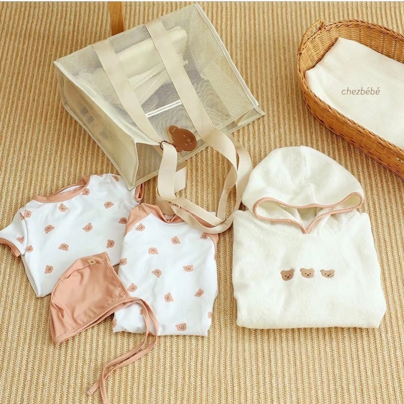 Túi Lưới Bỉm Sữa Dành Cho Mẹ và Bé KT 36x29x15cm Đi Biển Đi Chơi Xuất Hàn Cực Đẹp Decor