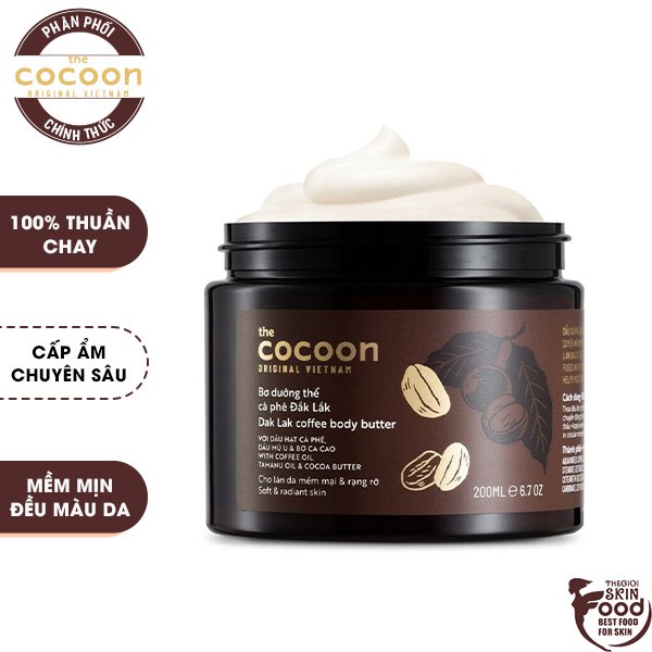 Bơ Dưỡng Thể Chiết Xuất Cà Phê Cấp Ẩm Dưỡng Mịn Da Cocoon Dak Lak Coffee Body Butter 200ml | BigBuy360 - bigbuy360.vn