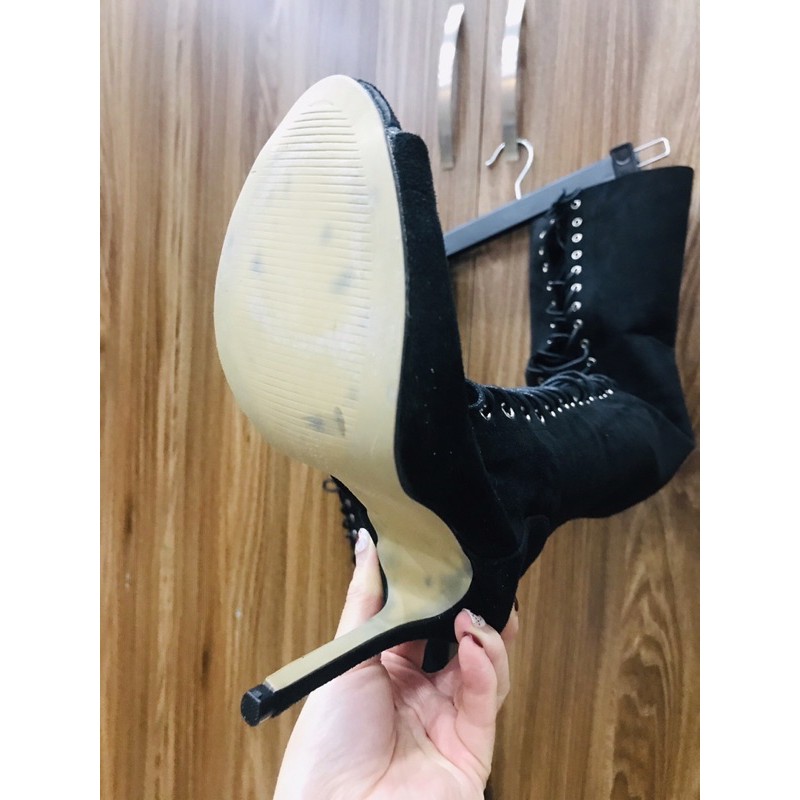 Boot đùi đan dây