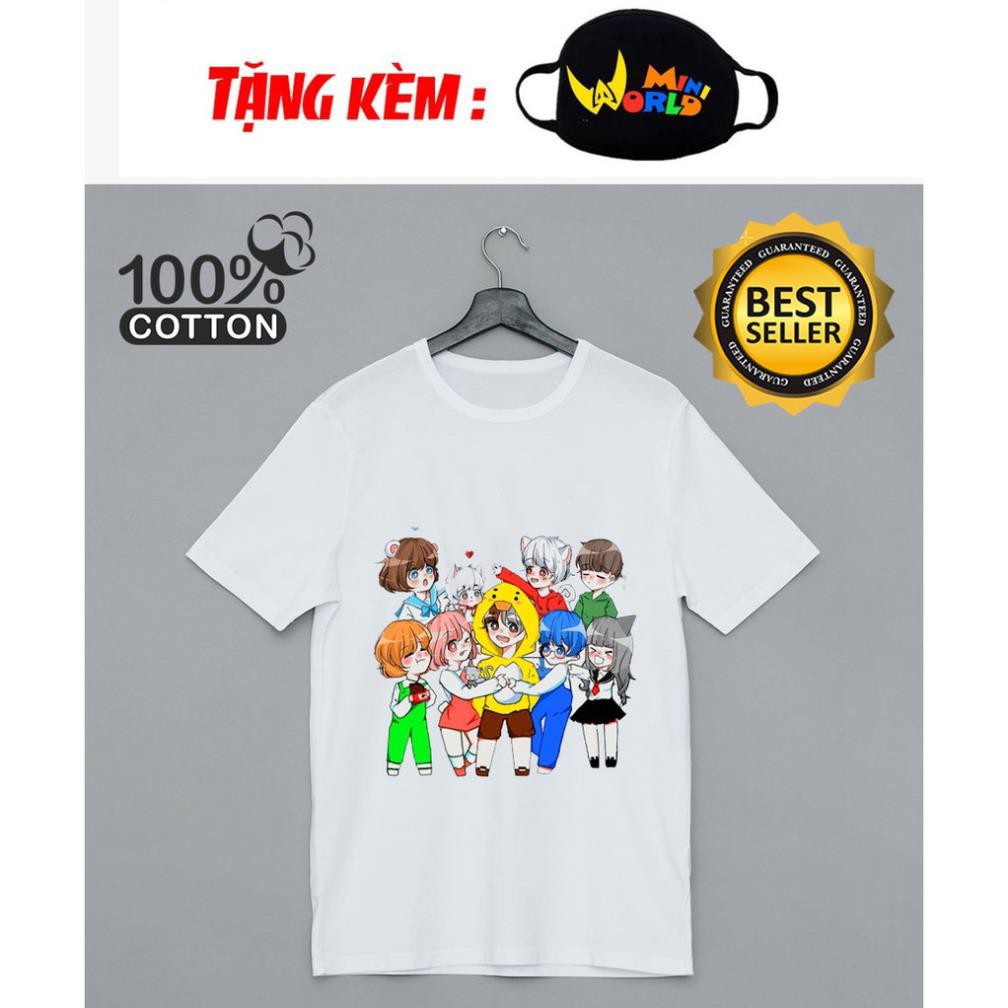 THANH LÝ - 🔥HOT🔥 Áo Hero Team - mini world màu trắng hàng cao cấp 100% cotton cực chất kèm quà tặng HOT