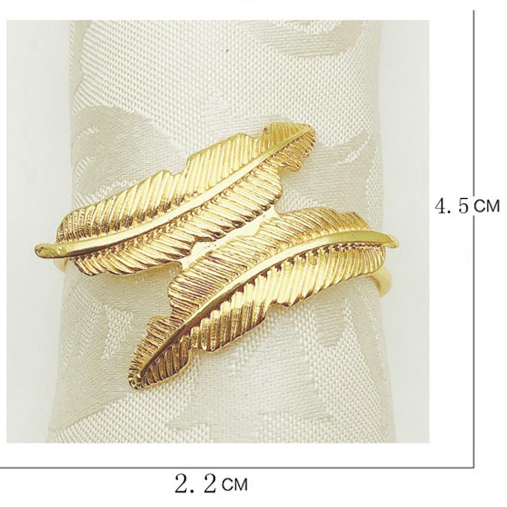 Nhẫn Giữ Khăn Ăn Phong Cách Phương Tây Sang Trọng|Set 5 Kẹp Khăn Ăn Mạ Màu