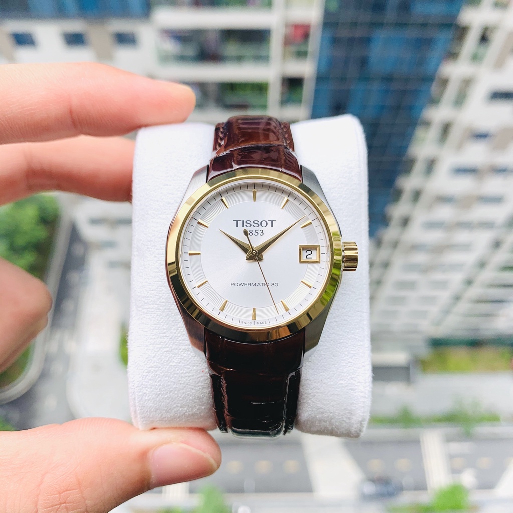 Đồng hồ nữ chính hãng Tissot Couturier Lady Powermatic 80 T035.207.26.031.00 - Máy cơ Powermatic 80 - Kính Sapphire