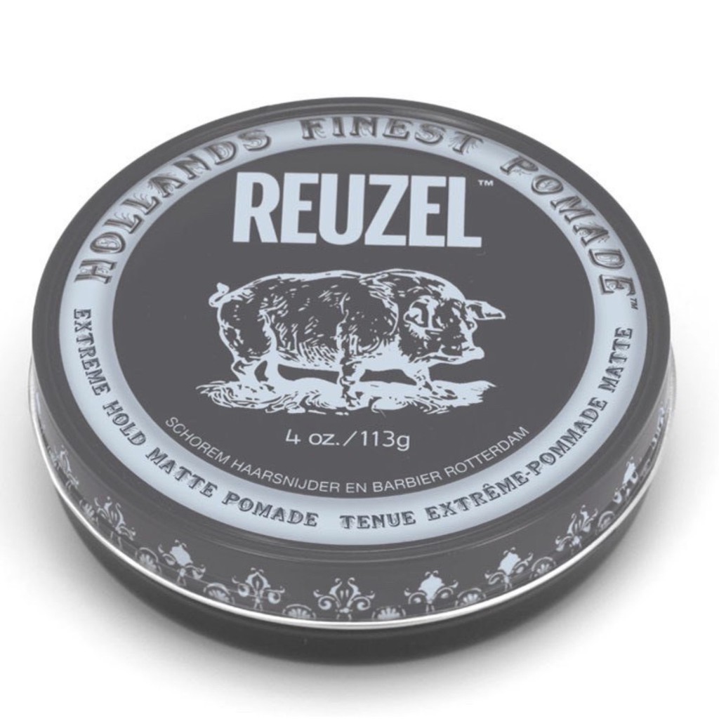 Sáp Vuốt Tóc Reuzel Extreme Hold Matte Pomade Chính Hãng 113g - Pomade Heo Xám