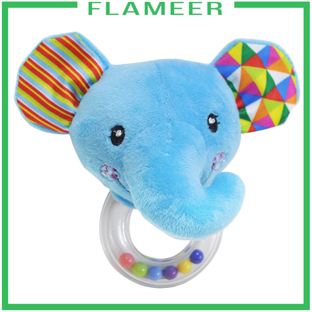 [FLAMEER] Soft Plush Rattle Baby Sensory Developmental Toy Handbell Music Shakers