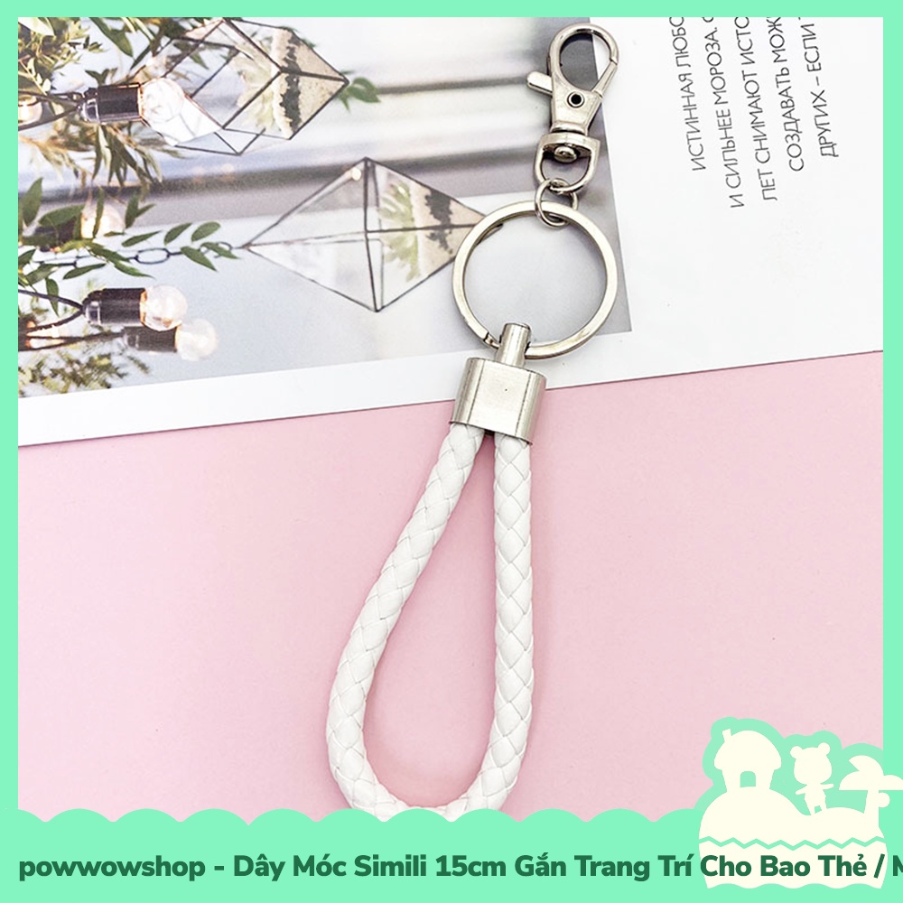 [Sẵn VN - Hỏa Tốc] Dây Móc Simili 15cm Gắn Trang Trí Cho Bao Thẻ / Móc Khoá Hoạ Tiết Vân Rồng Nhiều Màu