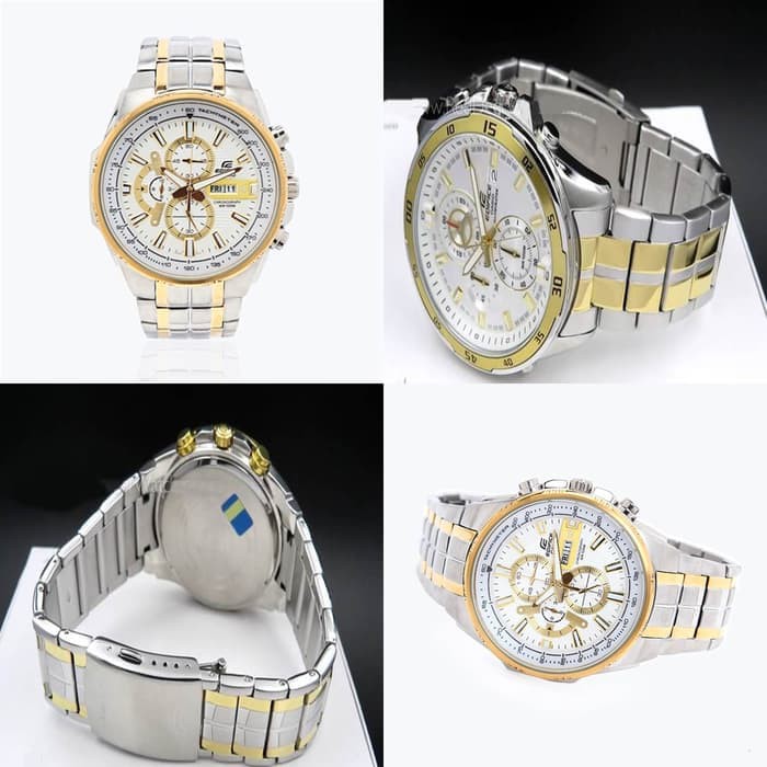 ĐỒNG HỒ NAM CASIO EDIFICE EFR-549SG-7AVUDF Dây kim loại mạ vàng - Mặt 6 kim vàng