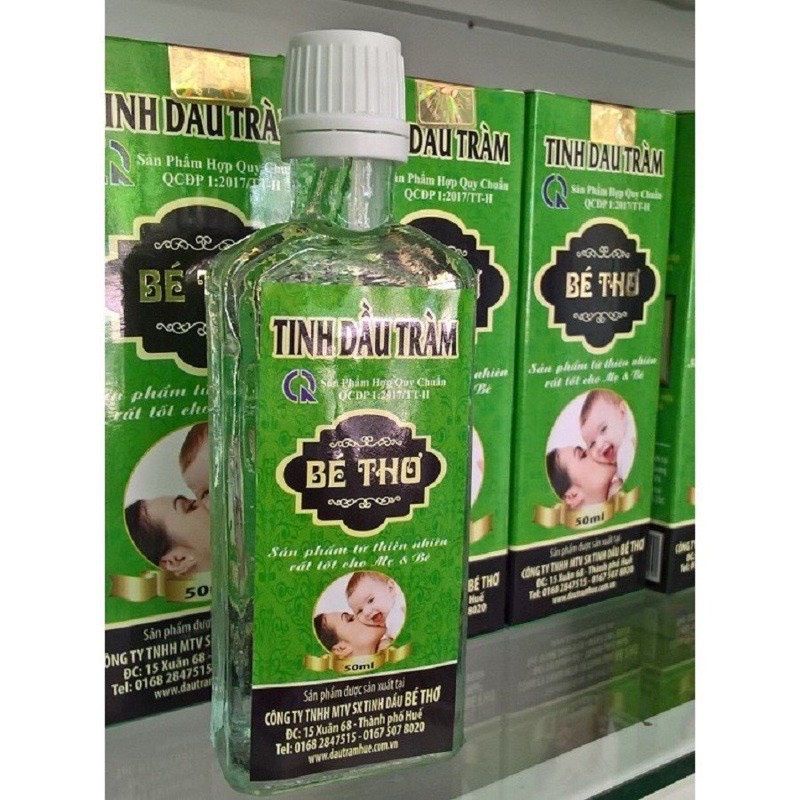 Tinh dầu tràm cho bé Huế nguyên chất Bé Thơ 50ml lá tràm gió 2X MART