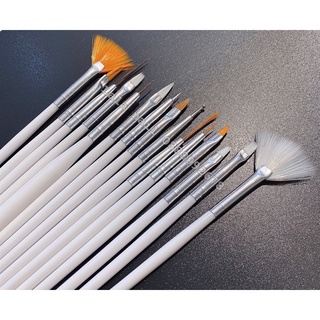 Sét 15 Chiếc Cọ#Dụng Cụ Học Vẽ Nail#Nail Đẹp