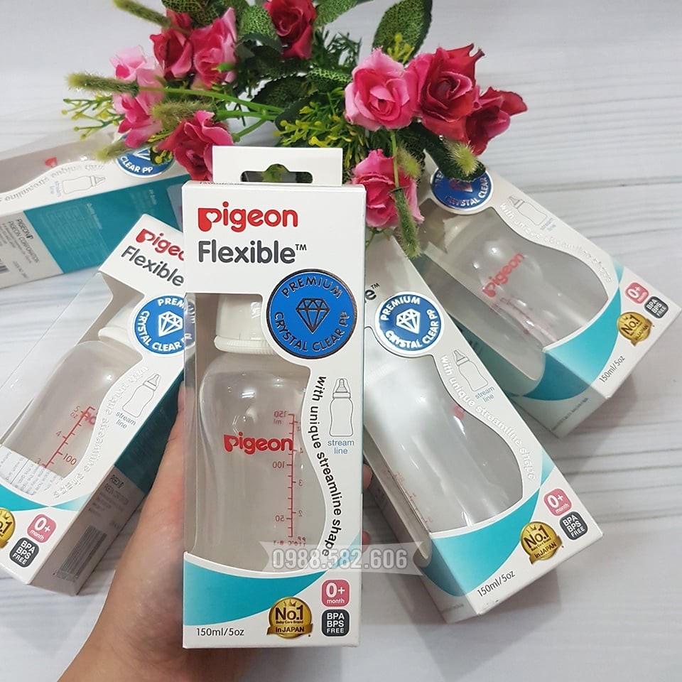 Bình sữa Pigeon PP StreamLine Không BPA An toàn cho bé Nhiều Dung tích