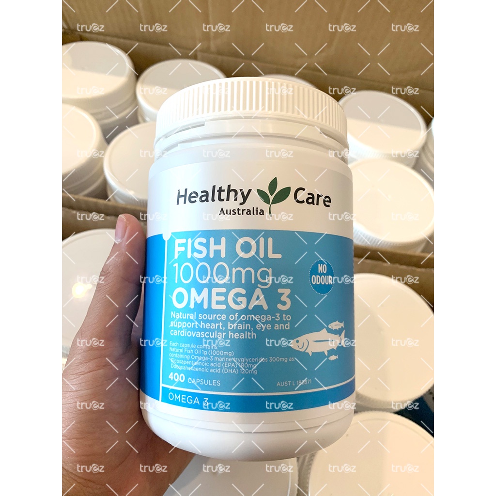 Dầu cá Fish Oil 1000mg Omega 3 400 viên [Úc] Healthy Care Fish Oil Omega 3 1000mg [Chính hãng]