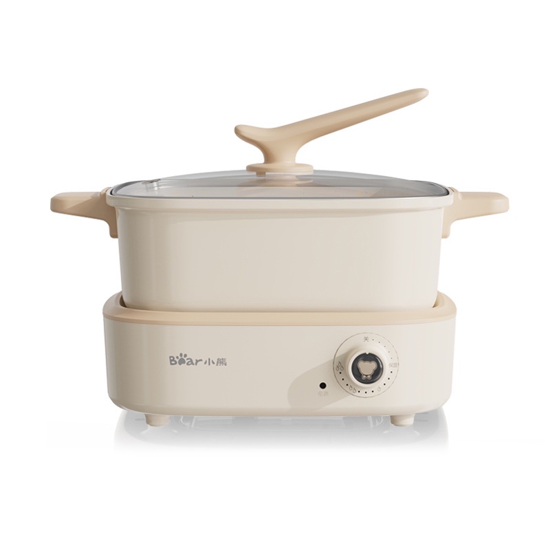 Nồi bếp lẩu nướng điện 2 ngăn đa năng Bear C40M1-4L, 7 trong 1 - Công suất 1500W - Hàng chính hãng - BH 1 năm
