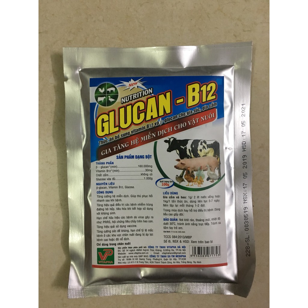 Tăng sức đề kháng cho vật nuôi  - glucan B12
