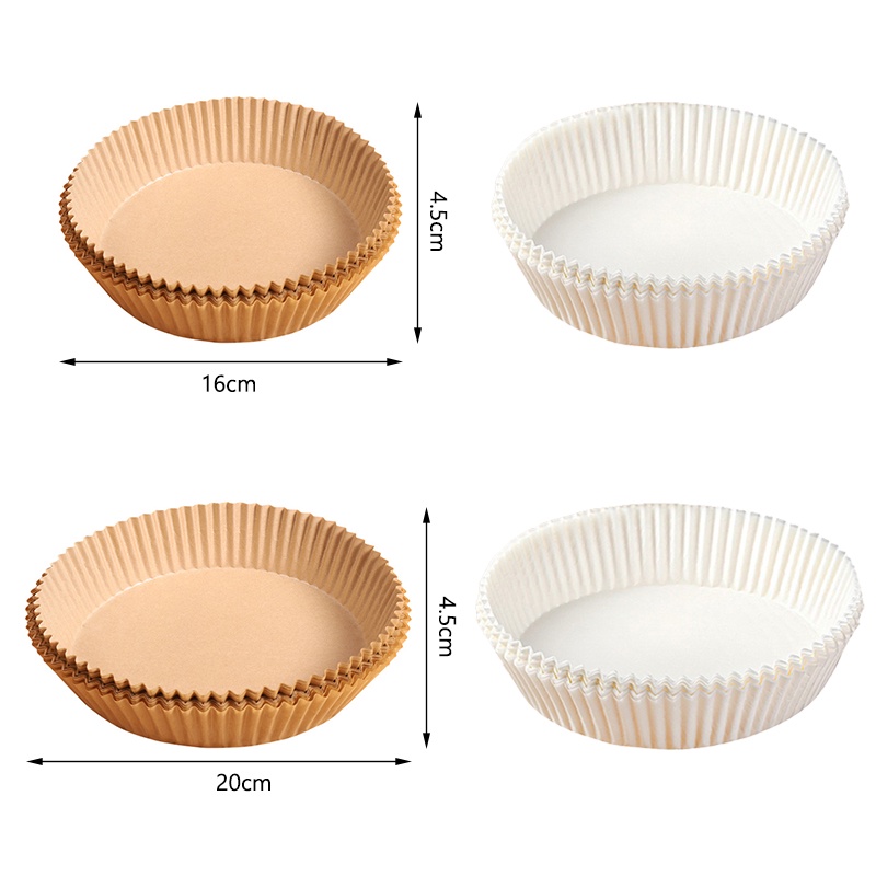 Set 30/50/100 giấy lót nồi chiên không dầu chống dính sử dụng một lần tiện dụng cỡ 20cm