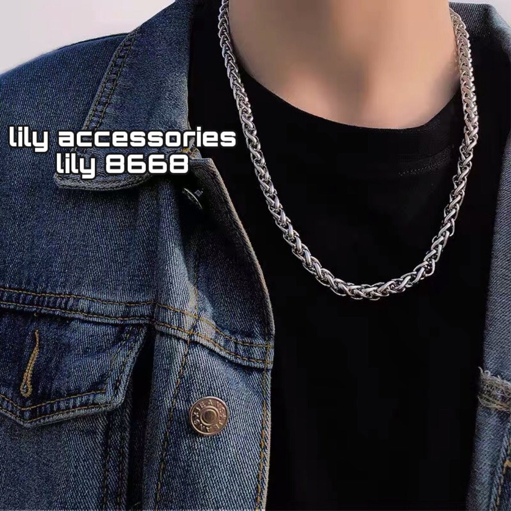 Chain Necklace dây chuyền vòng cổ titan dây xích đan Hip-Hop không gỉ không đen siêu bền nam nữ unisex