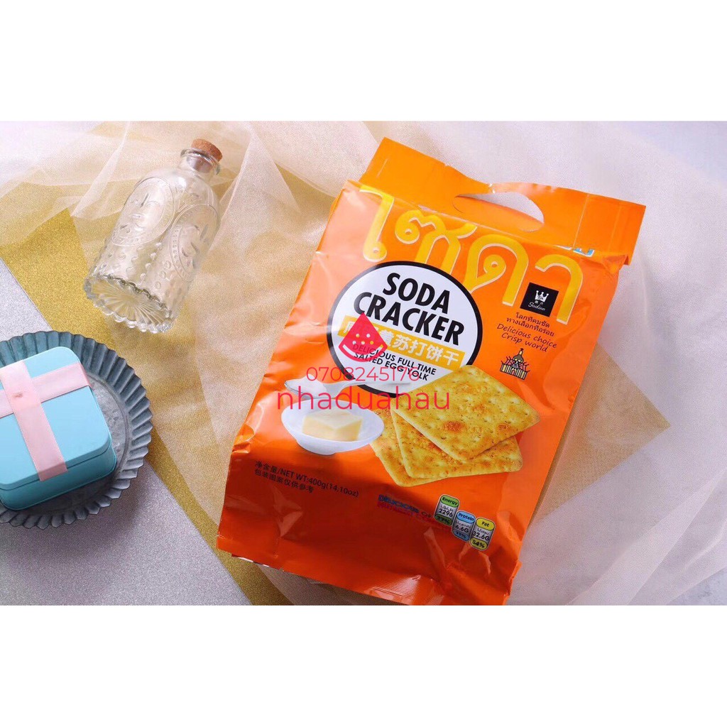 Bánh ăn kiêng soda Thái gói 380g 3 vị sữa/xilytol/ trứng muối