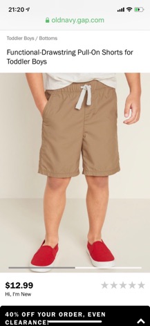 Quần short bé trai Odlnavy (8-18kg)