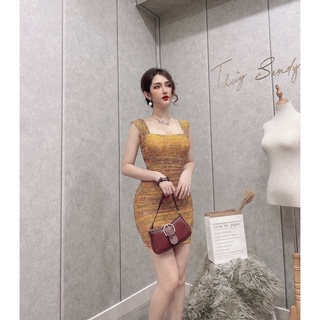 váy body lưới tay hến