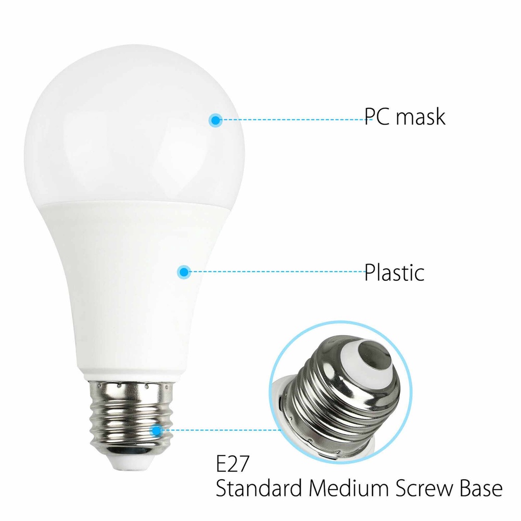 Giá đỡ bóng đèn E27/ Bóng đèn LED 7/ 12W cảm biến chuyển động tiết kiệm năng lượng