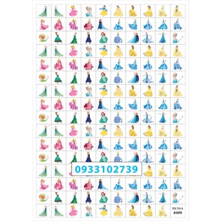 Sticker khen thưởng CÔNG CHÚA ELSA 7k/ tờ A4 - 159 Stick - SP9