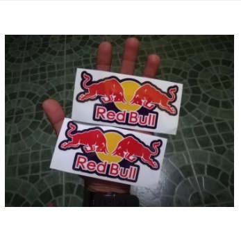 Đề Can vinyl Hình red bull Vui Nhộn Kích Thước 13x6cm Dán Xe Hơi / Xe Máy