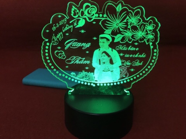 Đèn ngủ led khắc hình ảnh theo yêu cầu