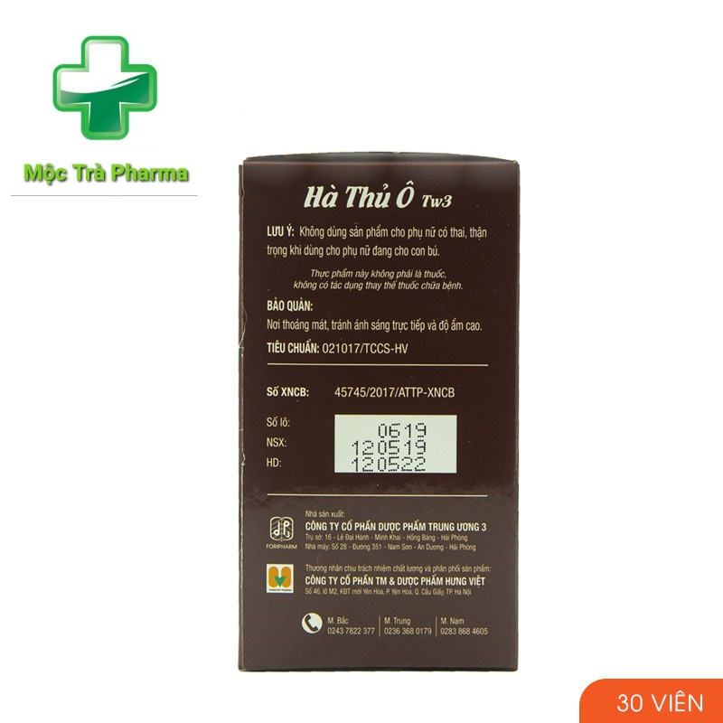 HÀ THỦ Ô TW3  - Giảm nguy cơ tóc bạc sớm, gãy rụng tóc