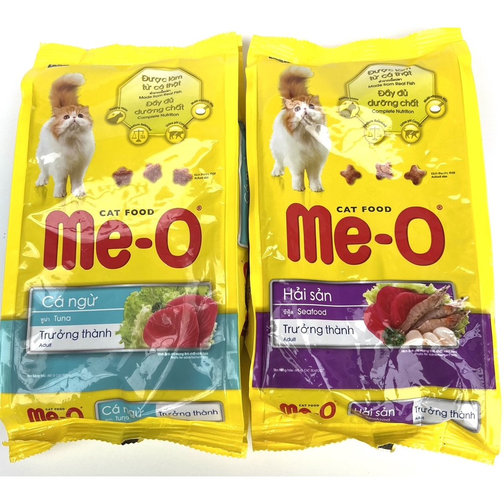 Thức ăn cho mèo ME-O tải nguyên 7kg ⚡CHỈ 1 NGÀY⚡ 1 tải gồm 20 gói nhỏ 350gr Hải sản , Cá ngừ. .. - PET&JOI