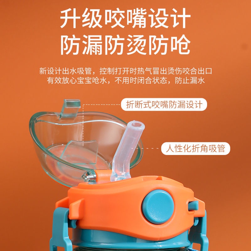 Bình Nước Nhựa Có Ống Hút Dễ Thương Cho Bé