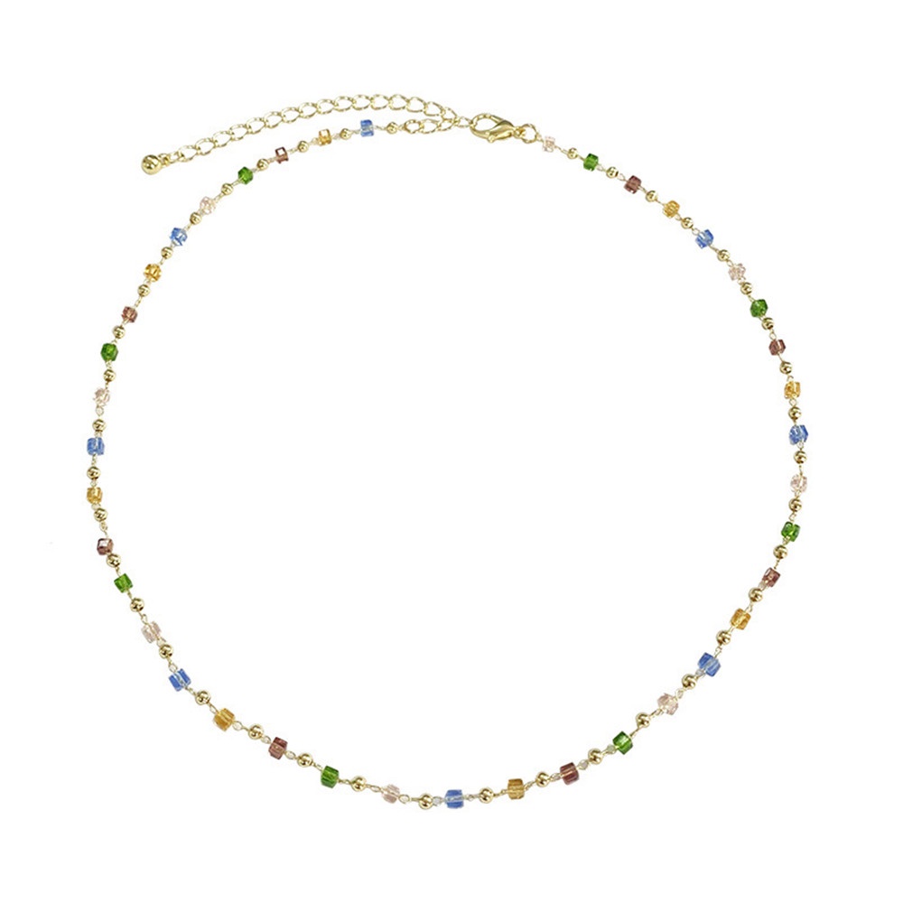 Vòng Cổ Choker Bằng Acrylic Đính Hạt Pha Lê Nhiều Màu Sắc Dành Cho Nữ
