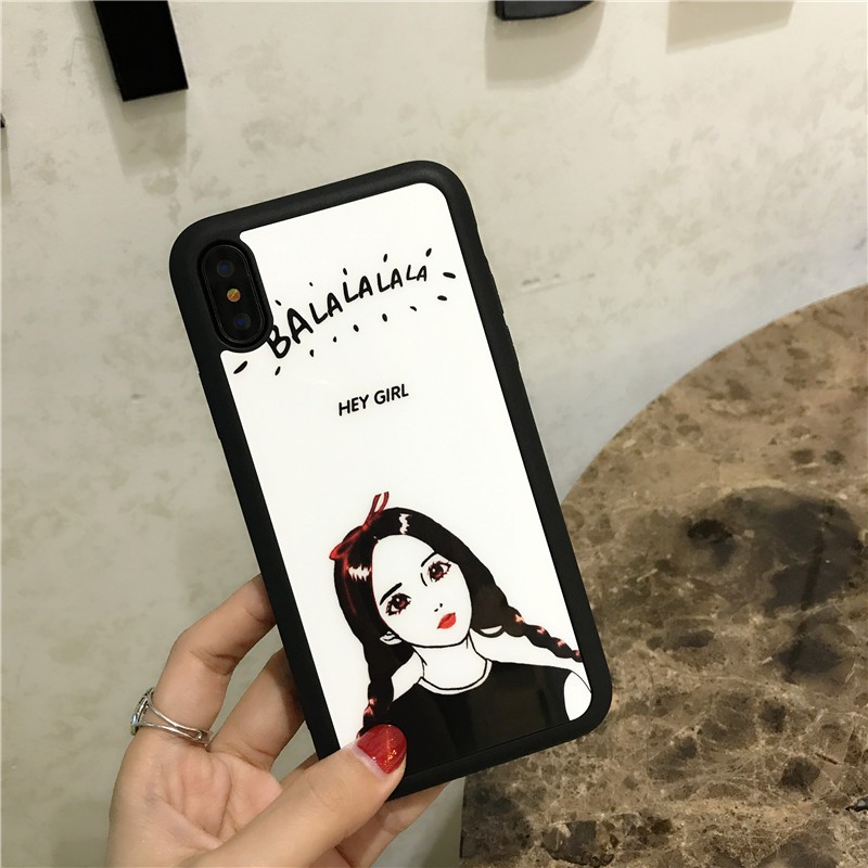 Couple Models HEY, GIRL. Mobile Phone Casing Iphone 8 7 6 6s X Xs 7plus 8Plus Silicone Frosted Protective Case