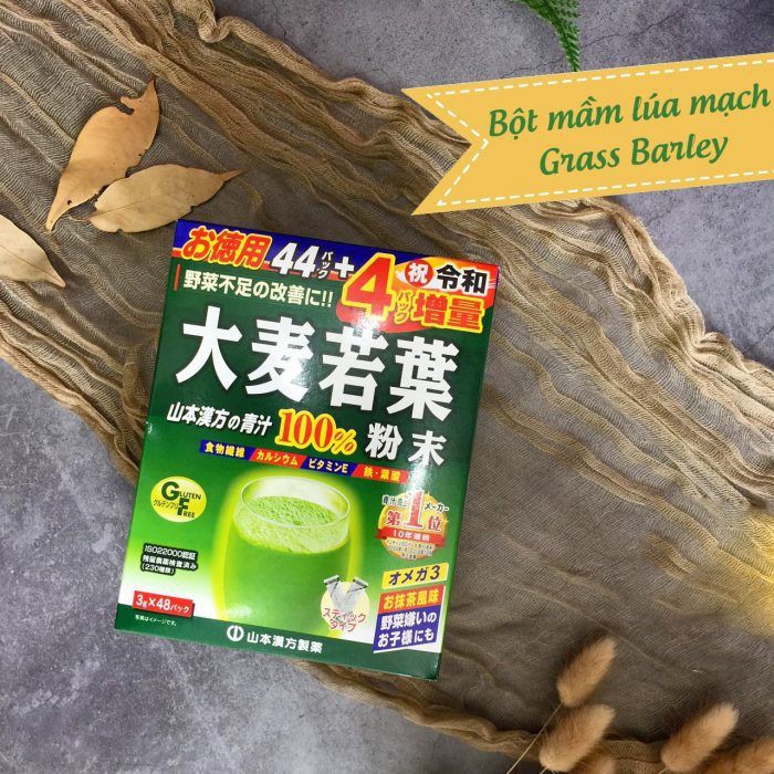 Bột Mầm Lúa Mạch Non Grass Barley Nhật Bản 3g x 44 gói nhỏ - Bột lúa non